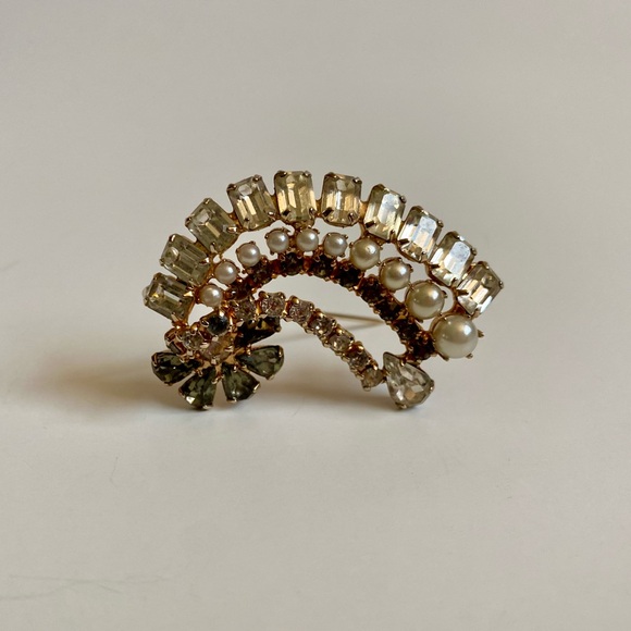 Vintage Bellex Rhinestone Brooch & Clip On Earring Set in Original Box - Picture 12 of 12